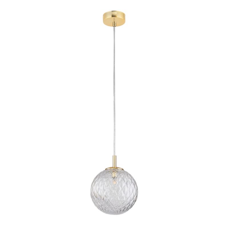 Lampa sufitowa wisząca TK-Lighting Cadix złoto-przezroczysty wym: 214 x 21 x 21 cm 1xG9 x  1 szt.