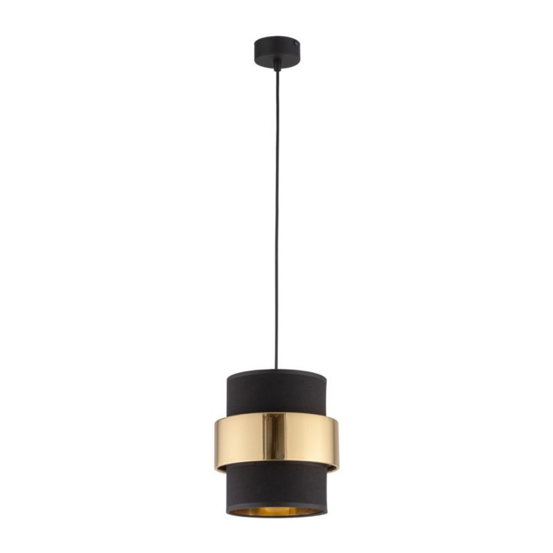 Lampa sufitowa wisząca TK-Lighting Calisto czarno-złota wym: 160 x 20 x 20 cm 1xE27 x  1 szt.