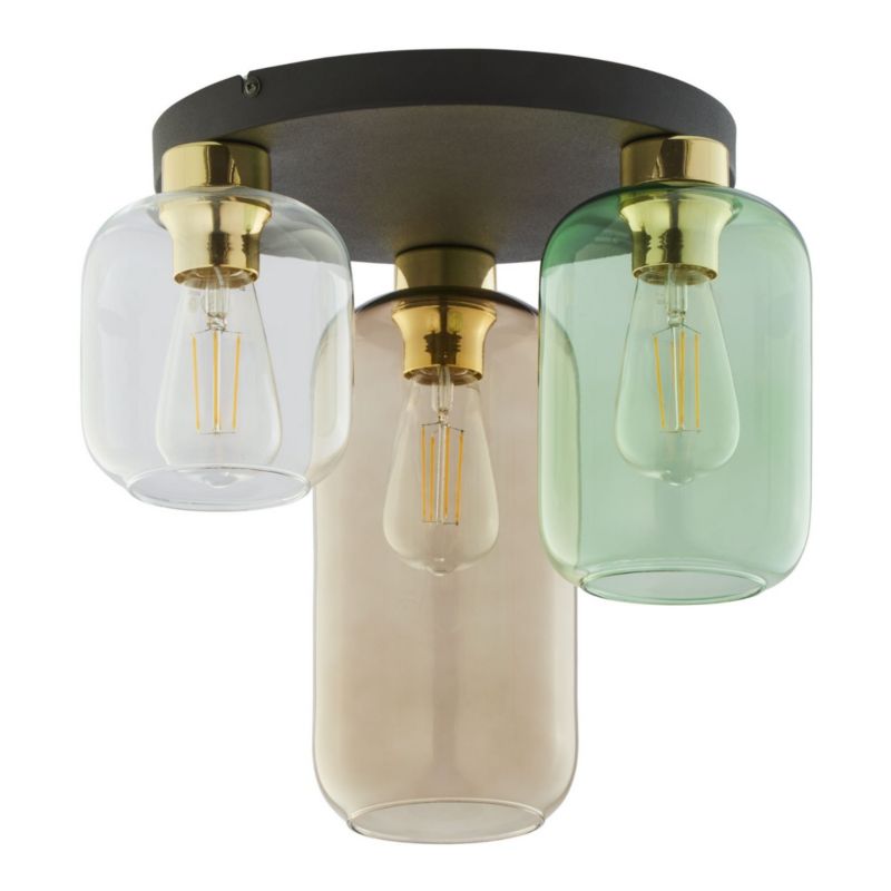 Lampa sufitowa wisząca TK-Lighting Marco czarna-multikolor wym: 33 x 44 x 44 cm 3xE27 x  1 szt.