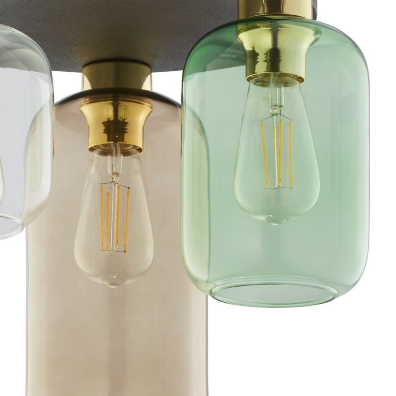 Lampa sufitowa wisząca TK-Lighting Marco czarna-multikolor wym: 33 x 44 x 44 cm 3xE27 x  1 szt.