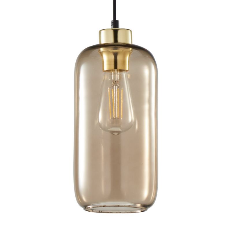 Lampa sufitowa wisząca TK-Lighting Marco czarno-brązowa wym: 178 x 14 x 14 cm 1xE27 x  1 szt.