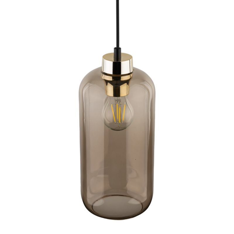Lampa sufitowa wisząca TK-Lighting Marco czarno-brązowa wym: 178 x 14 x 14 cm 1xE27 x  1 szt.