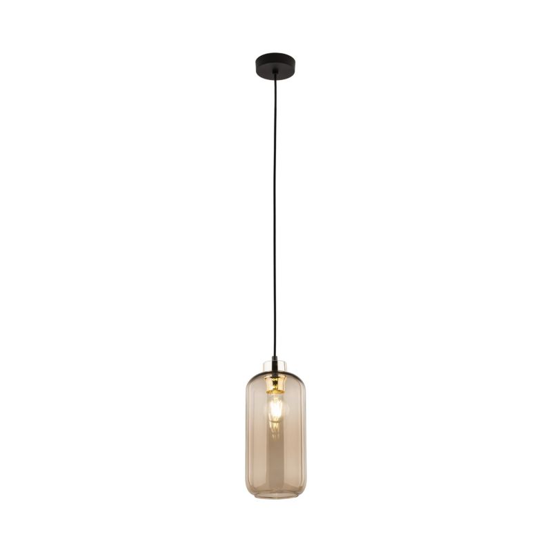 Lampa sufitowa wisząca TK-Lighting Marco czarno-brązowa wym: 178 x 14 x 14 cm 1xE27 x  1 szt.