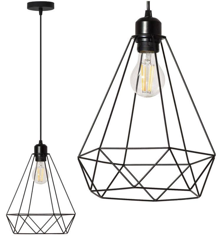 Lampa Sufitowa Wisząca Toolight 180986 Reno Czarny