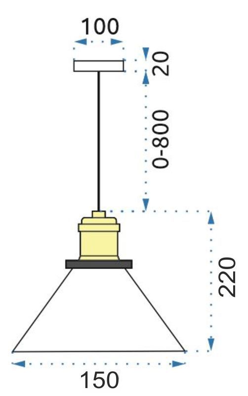 Lampa Sufitowa Wisząca Toolight App048-1Cp Verto D Transparentny