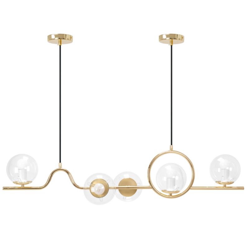 Lampa Sufitowa Wisząca Toolight App1023-5Cp Złoty