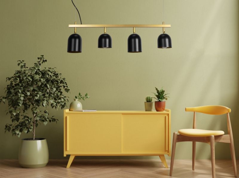 Lampa Sufitowa Wisząca Toolight App1031-4Cp Czarny