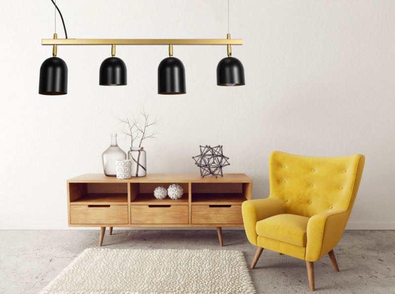Lampa Sufitowa Wisząca Toolight App1031-4Cp Czarny