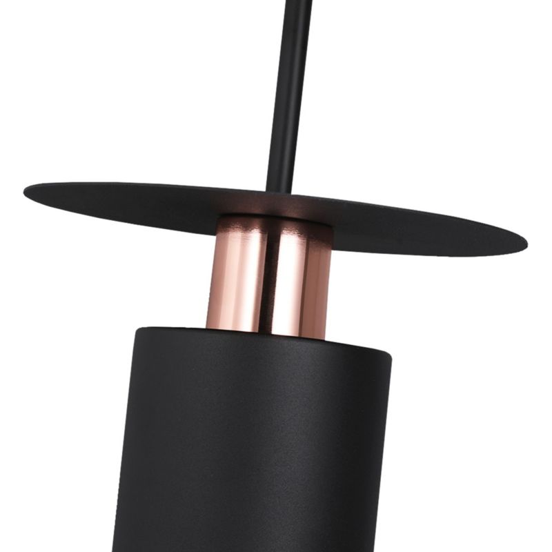 Lampa Sufitowa Wisząca Toolight App1145-1Cp Czarny Różowe Złoto