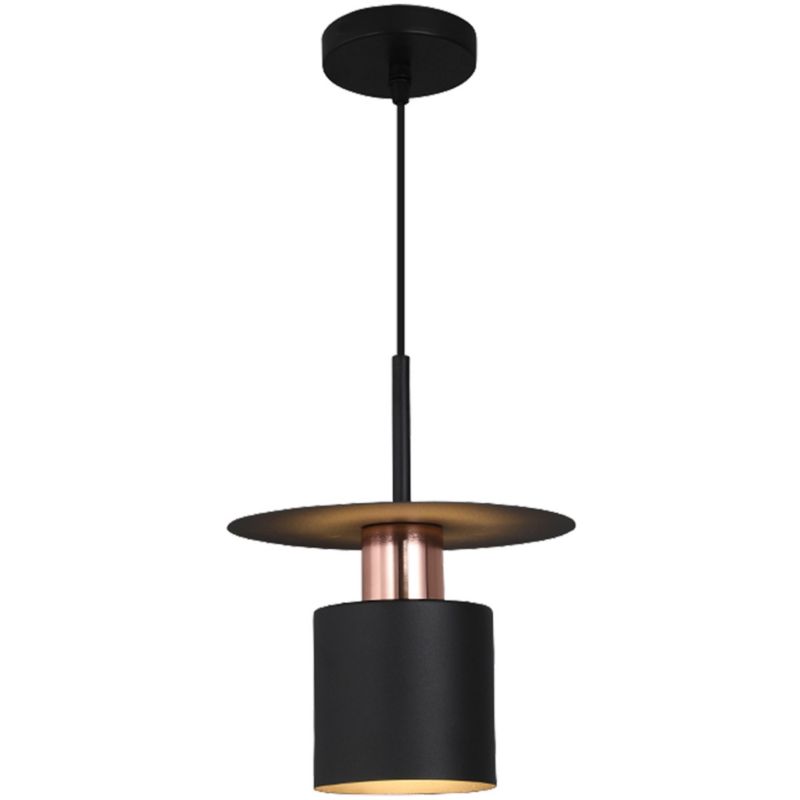 Lampa Sufitowa Wisząca Toolight App1145-1Cp Czarny Różowe Złoto