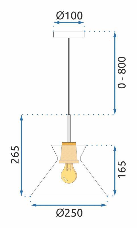 Lampa Sufitowa Wisząca Toolight App1183-1Cp Czarny