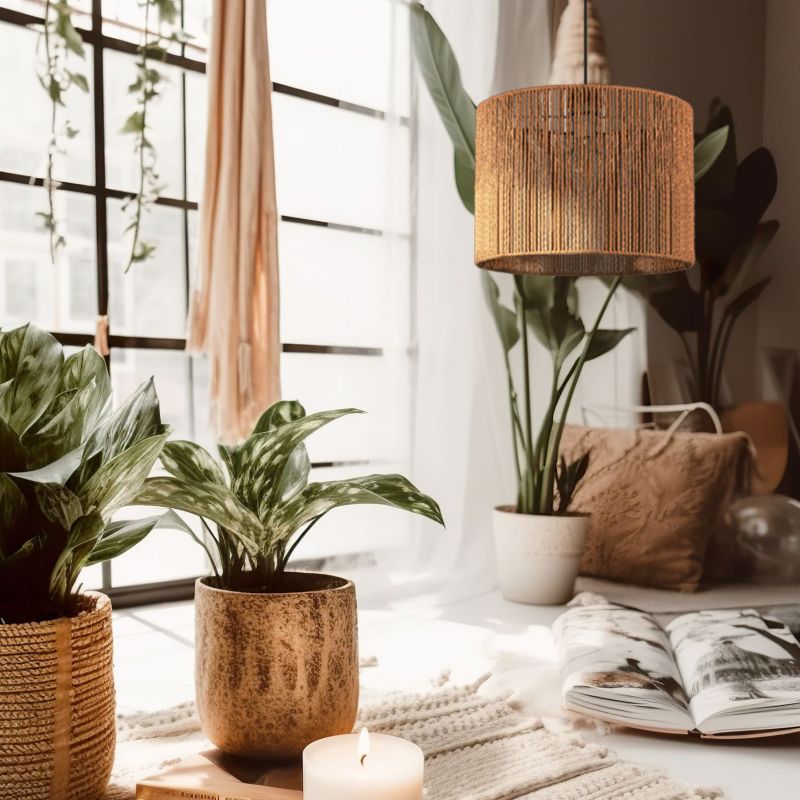 Lampa Sufitowa Wisząca Toolight App1324-1Cp Boho Brązowy