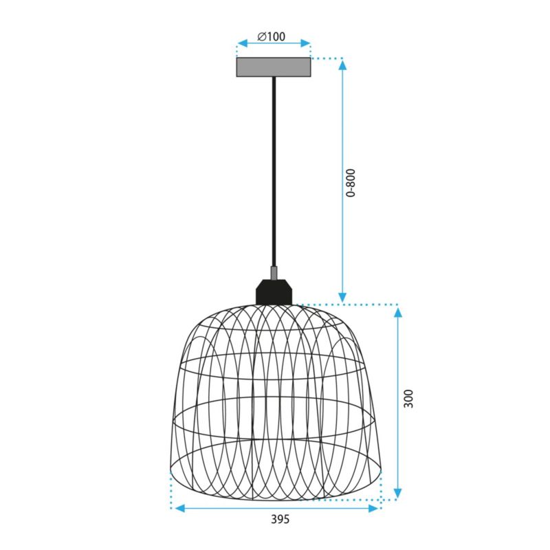 Lampa Sufitowa Wisząca Toolight App1352-1Cp Beżowy