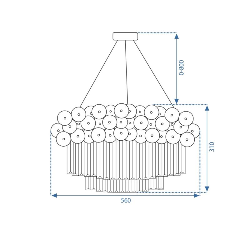 Lampa Sufitowa Wisząca Toolight App1473-Cp Złoty