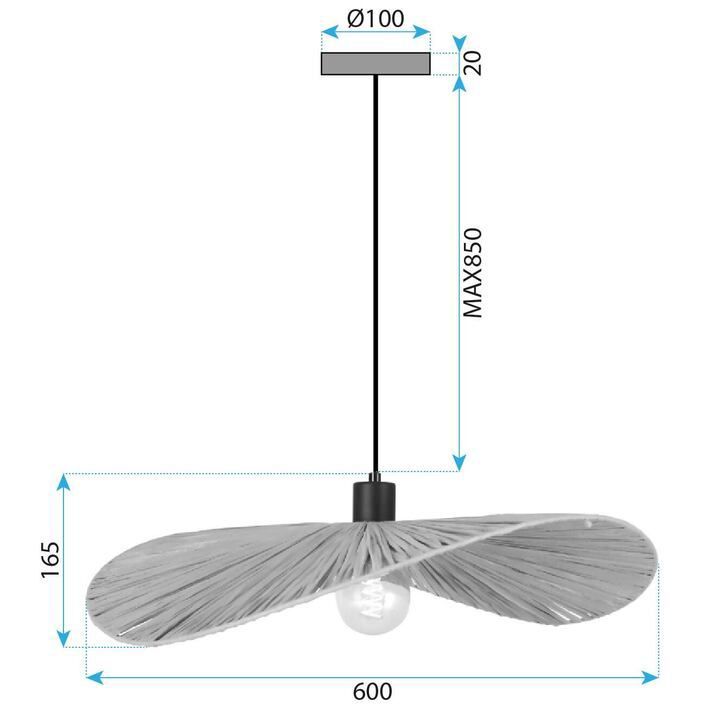 Lampa Sufitowa Wisząca Toolight App1826-1Cp Czarny Brązowy