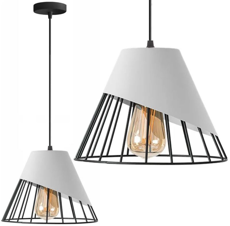 Lampa Sufitowa Wisząca Toolight App228-1Cp Biały Czarny