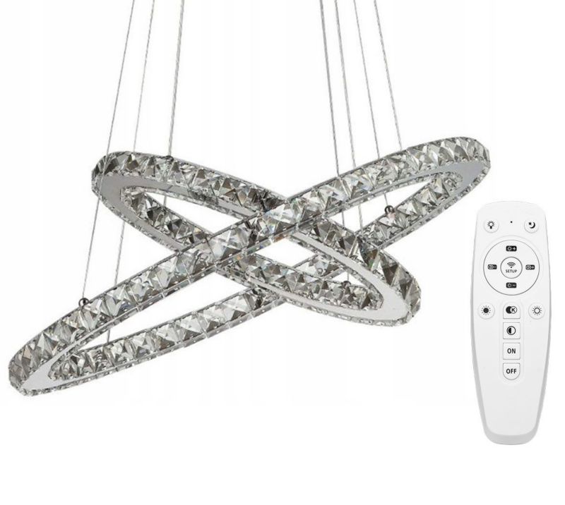 Lampa Sufitowa Wisząca Toolight App418-Cp Ringi Szary