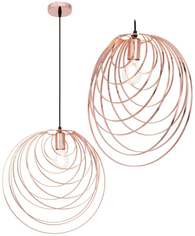 Lampa Sufitowa Wisząca Toolight App427-1Cp Różowo Złoty