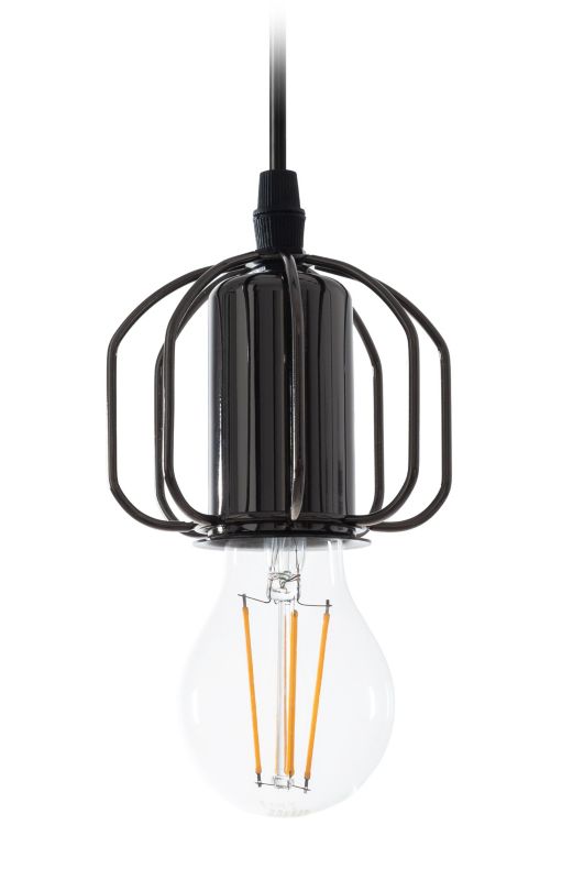 Lampa Sufitowa Wisząca Toolight App595-1Cp Loft W Stylu Loft Czarny 1 Szt