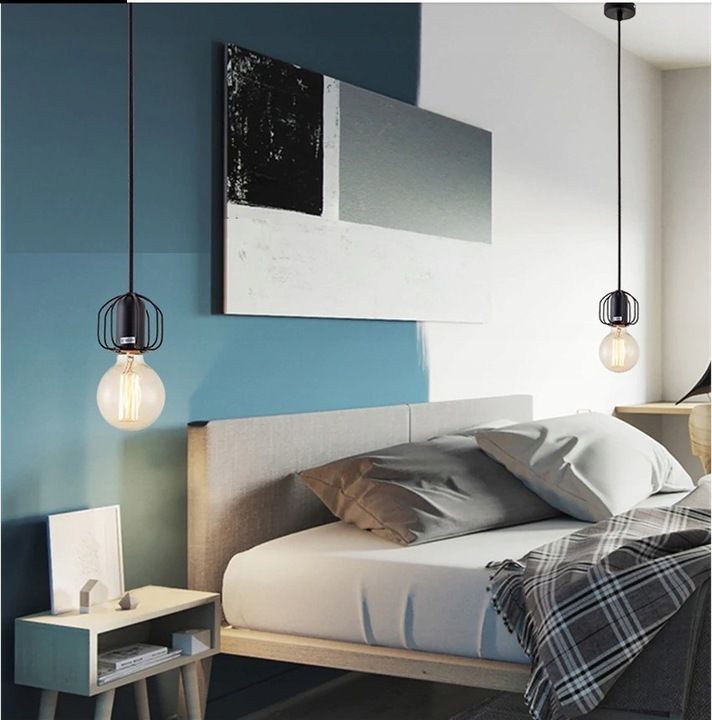 Lampa Sufitowa Wisząca Toolight App595-1Cp Loft W Stylu Loft Czarny 1 Szt