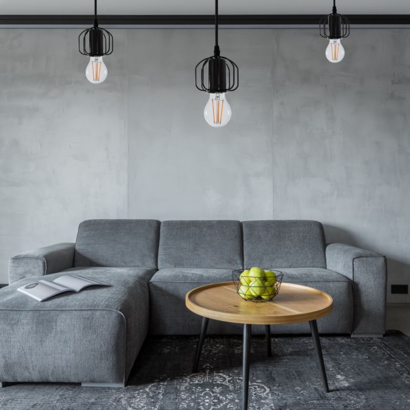 Lampa Sufitowa Wisząca Toolight App595-1Cp Loft W Stylu Loft Czarny 1 Szt