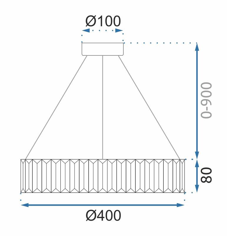 Lampa Sufitowa Wisząca Toolight App982-Cp Transparentny