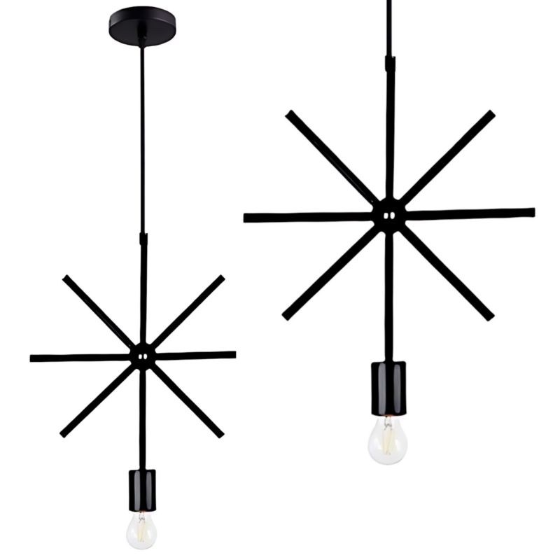 Lampa Sufitowa Wisząca Toolight Le-02 Star Czarny