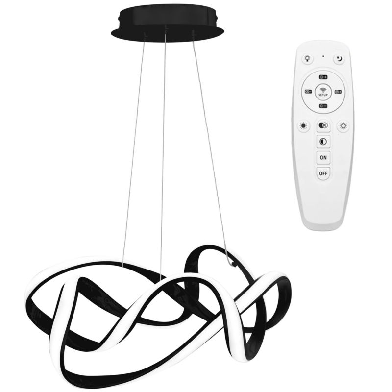 Lampa Sufitowa Wisząca Toolight Led App820-Cp Eve Czarny