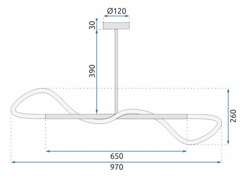 Lampa Sufitowa Wisząca Toolight Led App856 Czarny