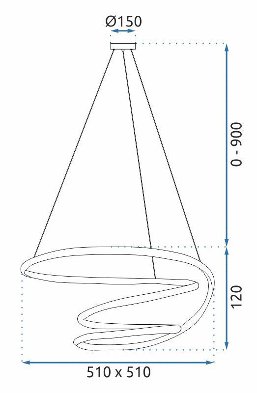 Lampa Sufitowa Wisząca Toolight LED G080-1CP Złoty 1Szt
