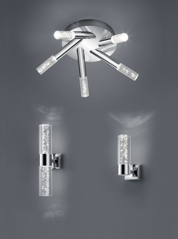 Lampa sufitowa wisząca Trio Bolsa chromowana wym: 16,5 x 41,5 x 41,5 cm wbudowany LED 3 1 szt.