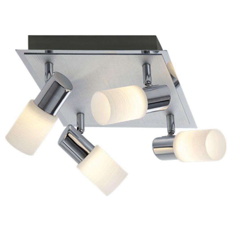 Lampa sufitowa wisząca Trio Clapton  srebrno-biała wym: 18,5 x 31 x 22 cm wbudowany LED 5W 1 szt.