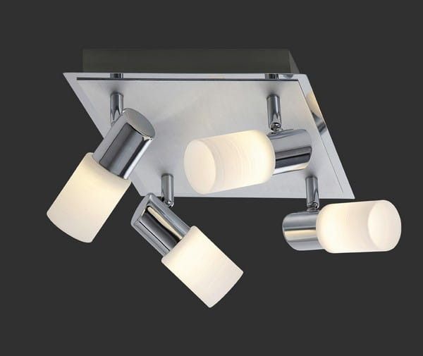 Lampa sufitowa wisząca Trio Clapton  srebrno-biała wym: 18,5 x 31 x 22 cm wbudowany LED 5W 1 szt.
