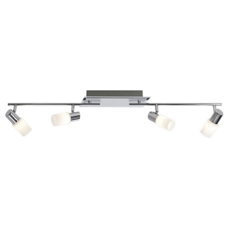 Lampa sufitowa wisząca Trio Clapton  srebrno-biała wym: 18,5 x 96,5 x 8 cm wbudowany LED 5W 1 szt.