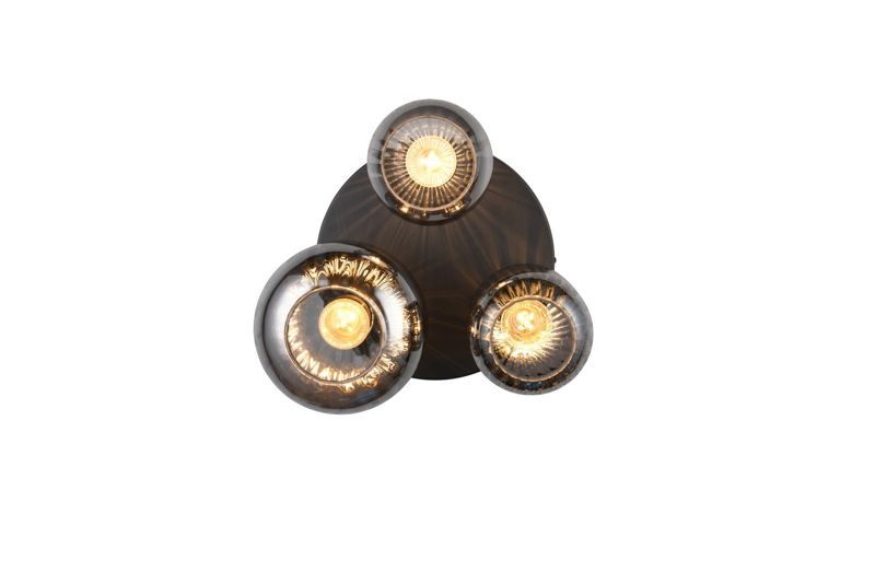 Lampa sufitowa wisząca Trio Diva czarna-dymiona-chromowana wym: 28 x 39 x 39 cm 3xE27 x  1 szt.