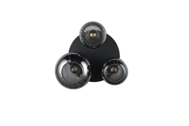 Lampa sufitowa wisząca Trio Diva czarna-dymiona-chromowana wym: 28 x 39 x 39 cm 3xE27 x  1 szt.