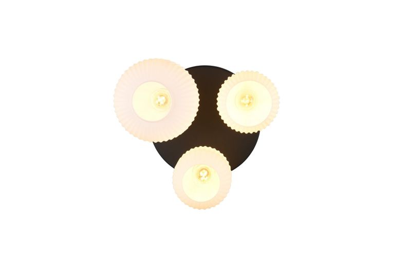 Lampa sufitowa wisząca Trio Diva złoto-biała-czarna wym: 28 x 39 x 39 cm 3xE27 x  1 szt.