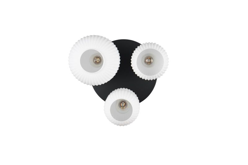 Lampa sufitowa wisząca Trio Diva złoto-biała-czarna wym: 28 x 39 x 39 cm 3xE27 x  1 szt.