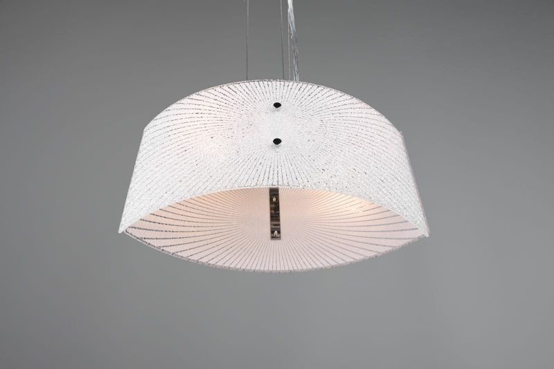 Lampa sufitowa wisząca Trio Elisa srebrno-biała wym: 150 x 40 x 40 cm 2xE27 x  1 szt.