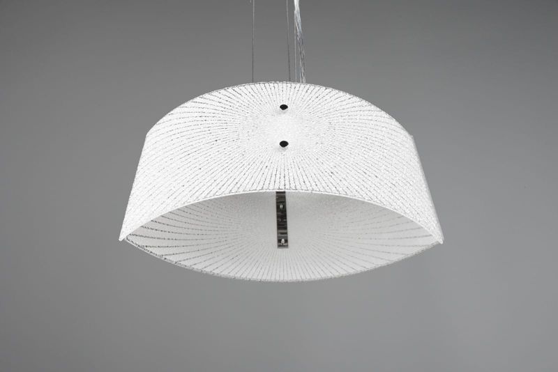 Lampa sufitowa wisząca Trio Elisa srebrno-biała wym: 150 x 40 x 40 cm 2xE27 x  1 szt.