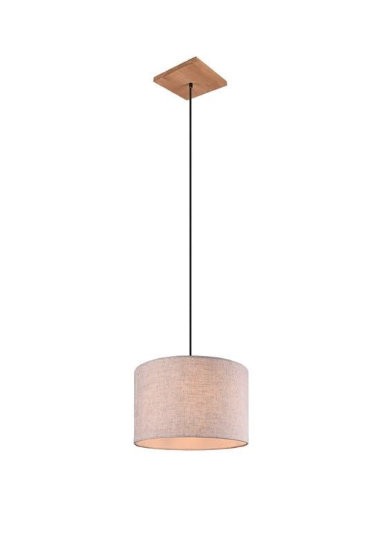 Lampa sufitowa wisząca Trio Elmau srebrno-jasne drewno wym: 150 x 35 x 35 cm 1xE27 x  1 szt.