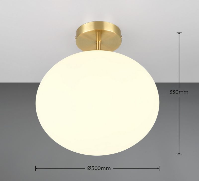 Lampa sufitowa wisząca Trio Fomento 6194 biało-mosiężny minimalistyczna 1xE27 x 1 szt.