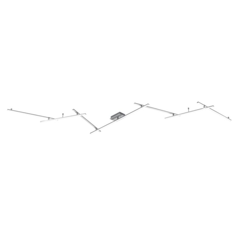Lampa sufitowa wisząca Trio Indira 0224 srebrno-biała nowoczesna wbudowany LED 28W 1 szt.