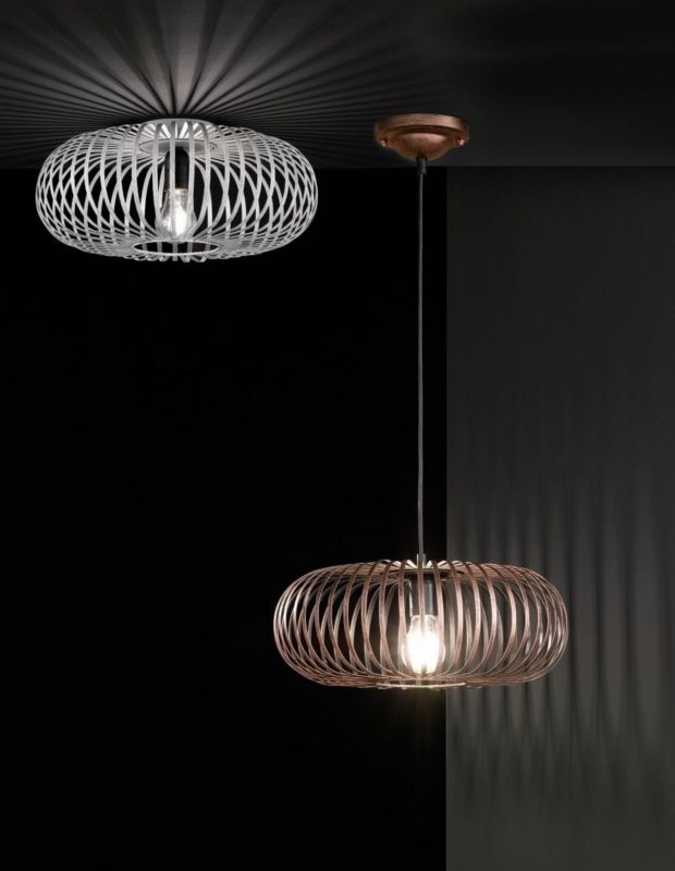 Lampa sufitowa wisząca Trio Johann 6823 miedziano-czarna nowoczesna 1xE27 x 1 szt.