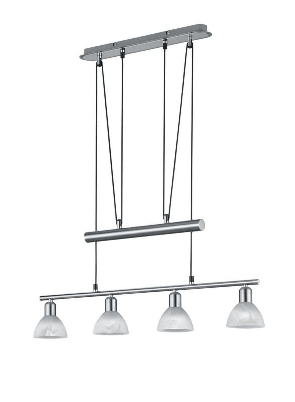 Lampa sufitowa wisząca Trio Levisto srebrna wym: 160 x 80 x 11 cm 4xE14 x  1 szt.
