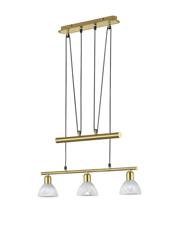 Lampa sufitowa wisząca Trio Levisto złota wym: 160 x 60,5 x 11 cm 3xE14 x  1 szt.