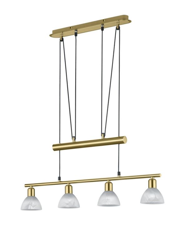Lampa sufitowa wisząca Trio Levisto złota wym: 160 x 80 x 11 cm 4xE14 x  1 szt.