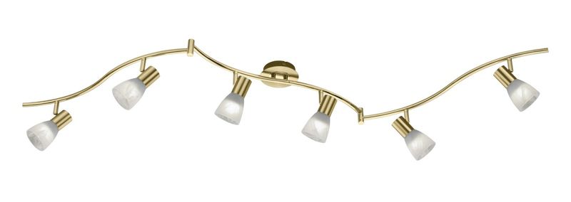 Lampa sufitowa wisząca Trio Levisto  złoto-biała wym: 21 x 180 x 11 cm 6xE14 x  1 szt.