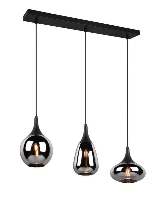 Lampa sufitowa wisząca Trio Lumina 2271 czarny metalizowany nad stół 3xE14 x 40W 1 szt.