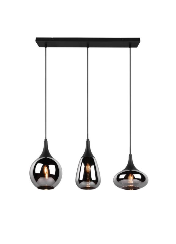 Lampa sufitowa wisząca Trio Lumina 2271 czarny metalizowany nad stół 3xE14 x 40W 1 szt.